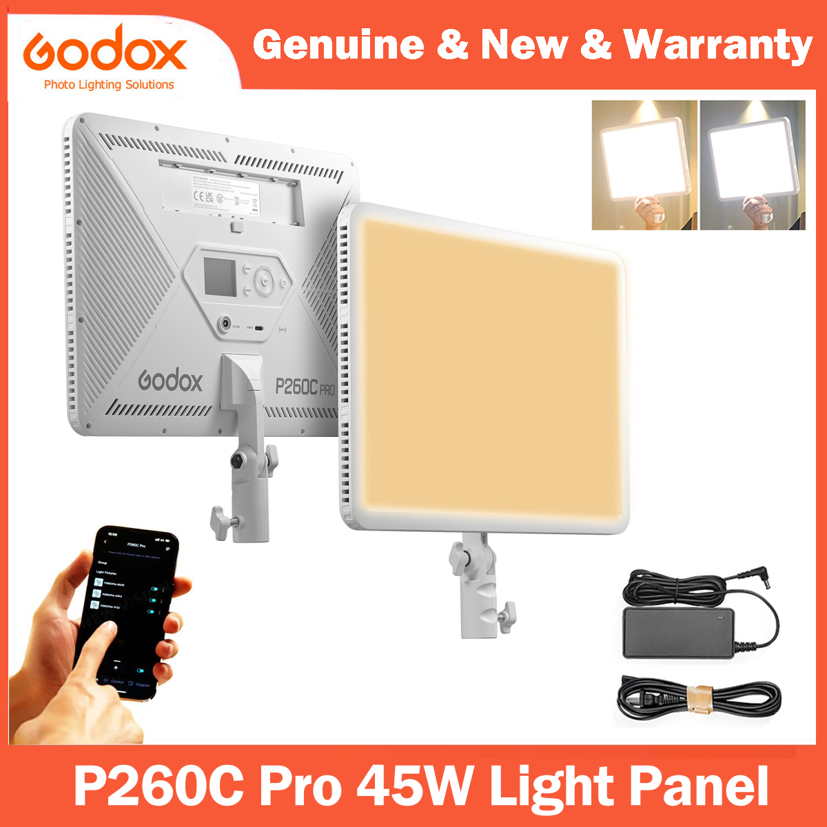 Video Light Panel Led - Godox P260C Pro Panel Lampu Video