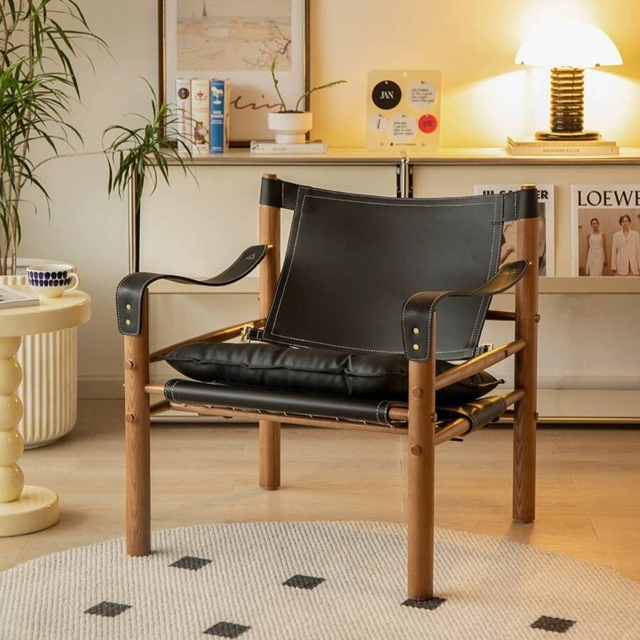 Photography Lighting At Home - Kursi Santai Kayu Solid Retro Kreatif