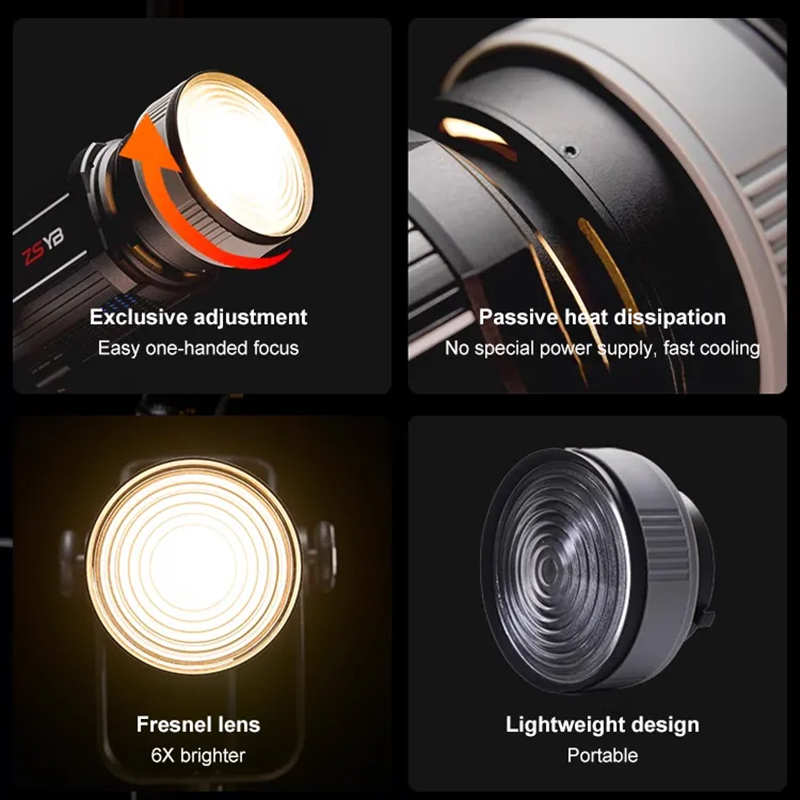 Lensa Fresnel 15-55 Derajat de - Photography Lighting Spotlight ulasan dan harga