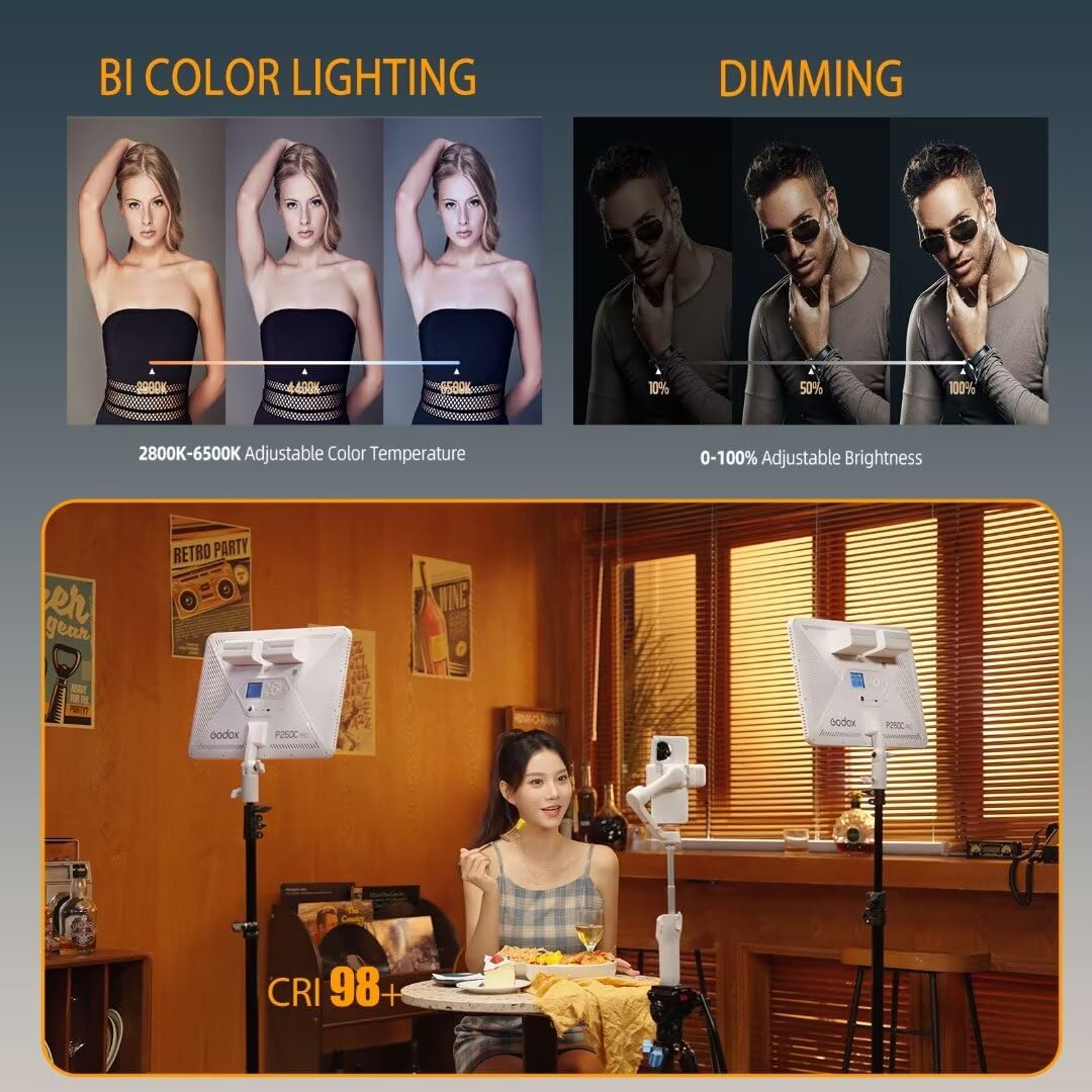 Godox P260C Pro Panel Lampu Vi - Video Light Panel Led ulasan dan harga