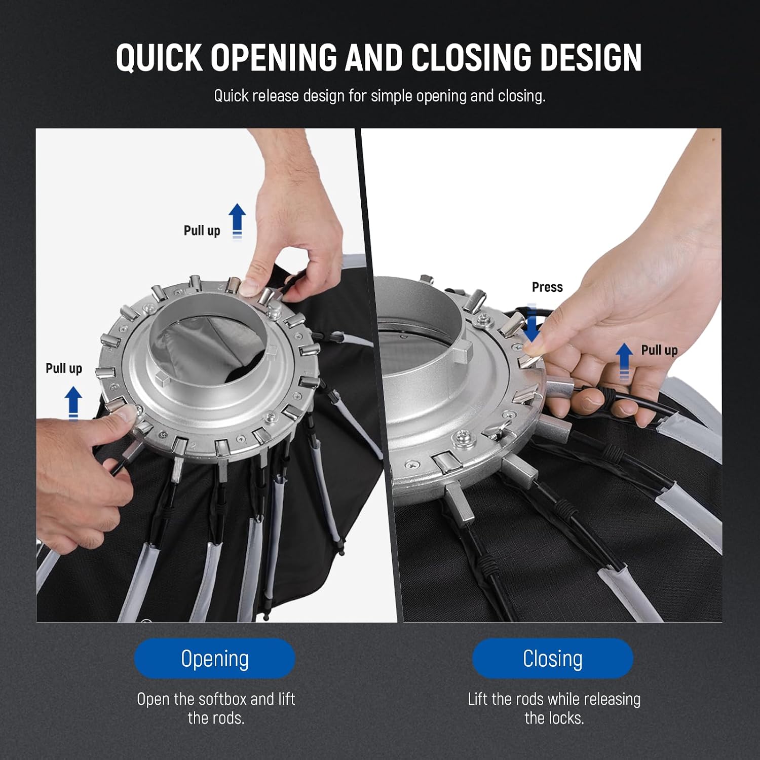 Softbox Parabola dengan Duduka - Photography Lighting Spotlight ulasan dan harga