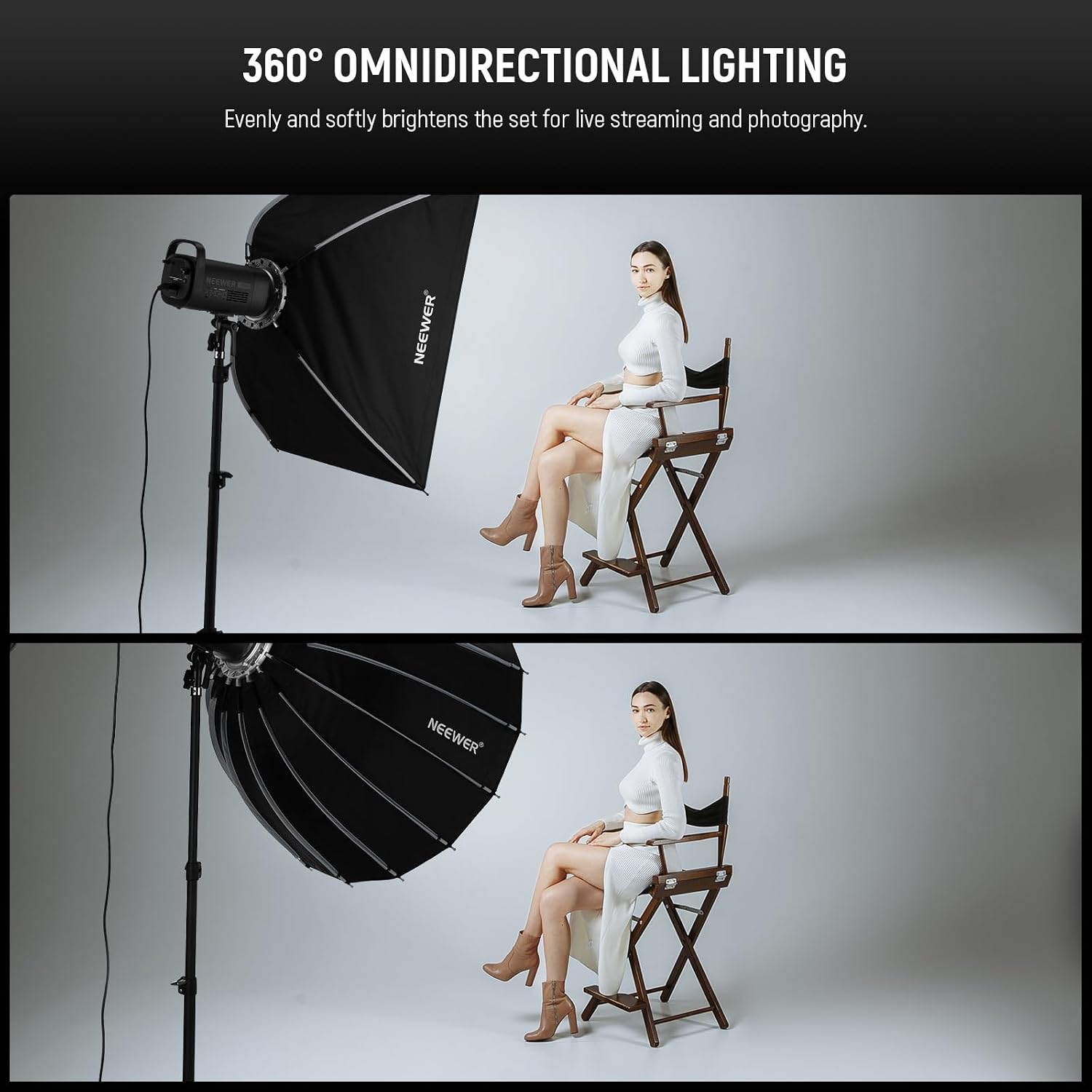Softbox Parabola dengan Duduka - Photography Lighting Spotlight ulasan dan harga