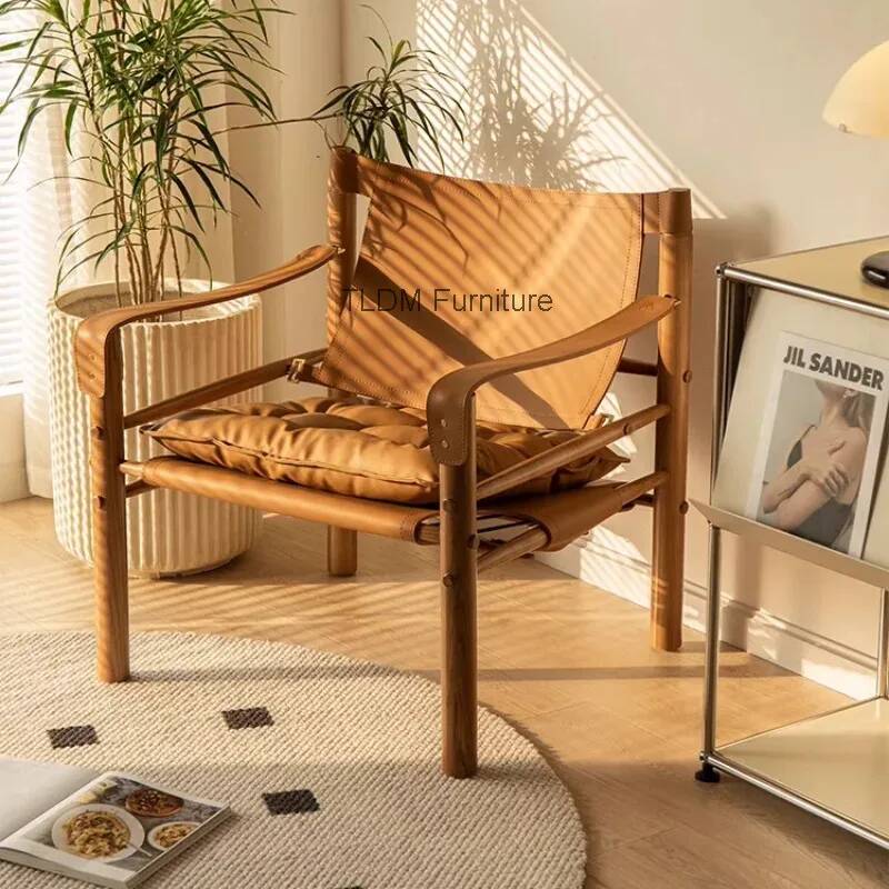Kursi Santai Kayu Solid Retro  - Photography Lighting At Home ulasan dan harga